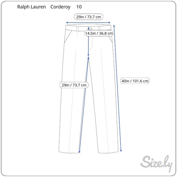 Ralph Lauren Men 10 Pants Corduroy Khaki Vintage - Picture 2 of 4